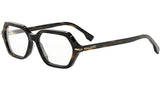 FF Diamonds Havana Geometric Eyeglasses