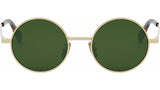 Metal Gold Round Sunglasses