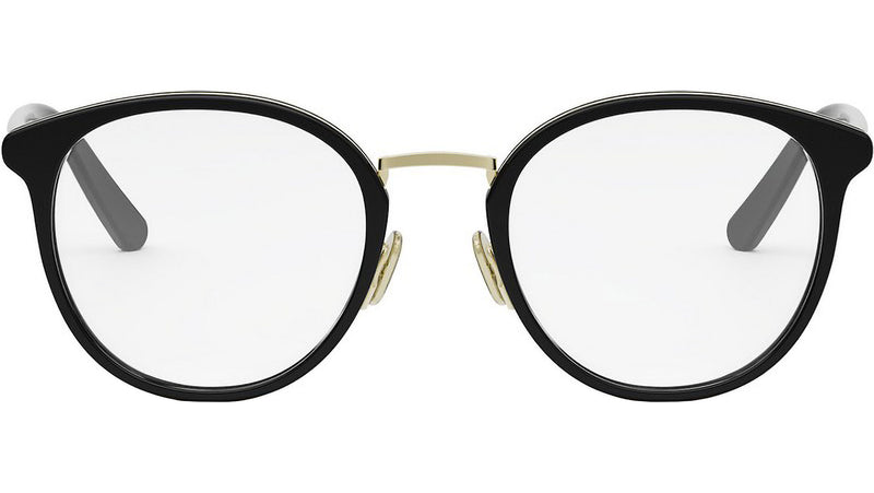 Mini CD O 7F Matte Black Round Eyeglasses