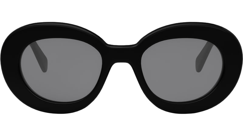Triomphe Black Round Sunglasses