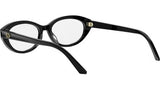 DiorGlowO B1I Black Oval Eyeglasses