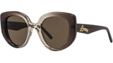 Curvy Brown Butterfly Sunglasses