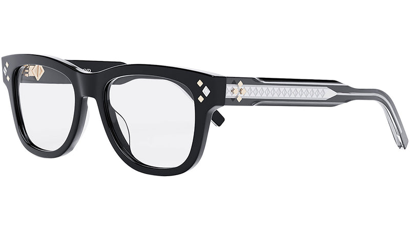CD DiamondO S1I Black Geometric Eyeglasses