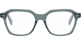 Thin 2 Dots Green Square Eyeglasses