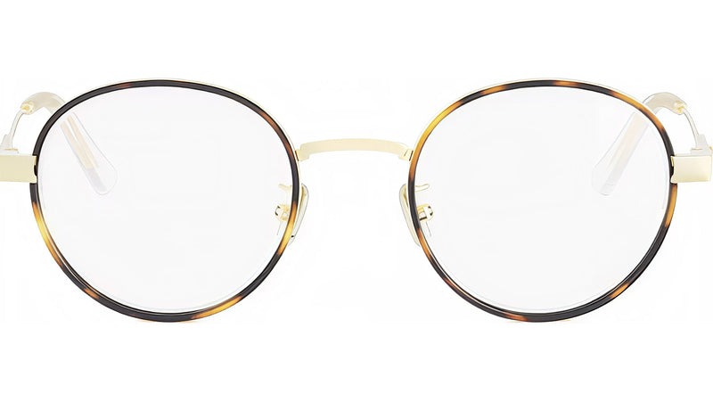 DiorCannageO R1U Gold Round Eyeglasses