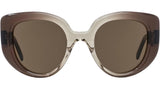 Curvy Brown Butterfly Sunglasses