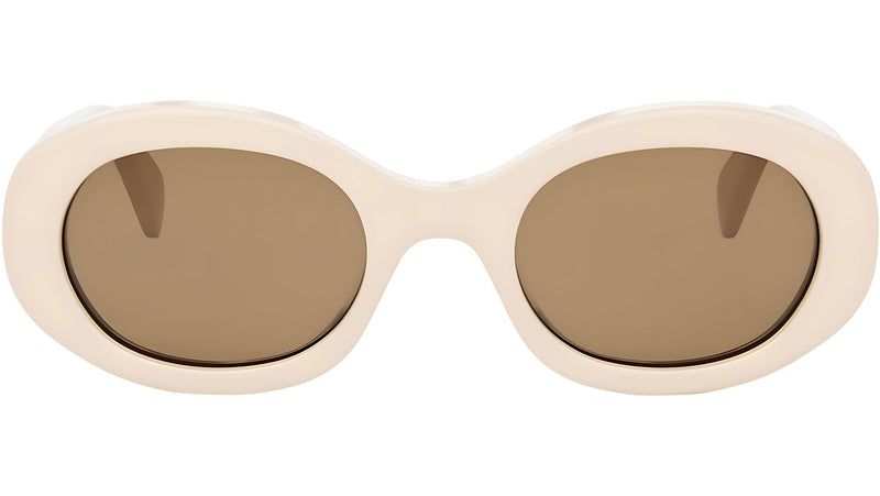 Triomphe Ivory Oval Sunglasses