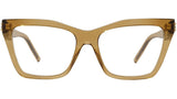 Plumeties Brown Rectangular Eyeglasses