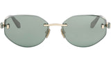 Serpenti Forever Shiny Gold Oval Sunglasses