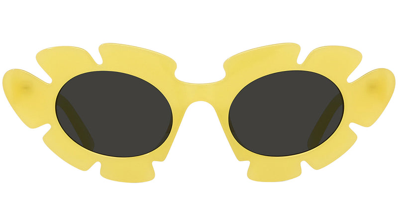 Curvy Yellow Geometric Sunglasses
