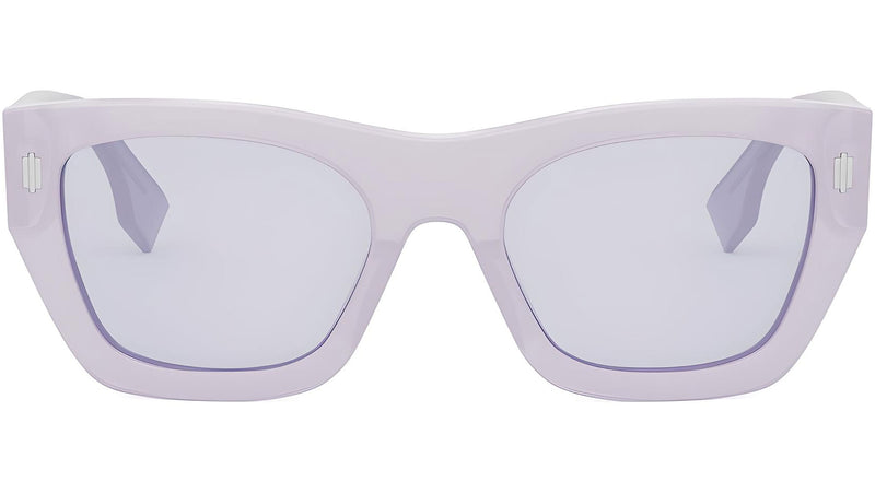Fendi White Sunglasses with Purple Details Fendi Defender Butterfly Polka Dot Sunglasses FF 0370/S Purple main image 3