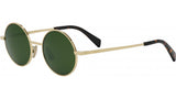 Metal Gold Round Sunglasses