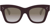 CELINE 3 Dots Burgundy Cat Eye Sunglasses