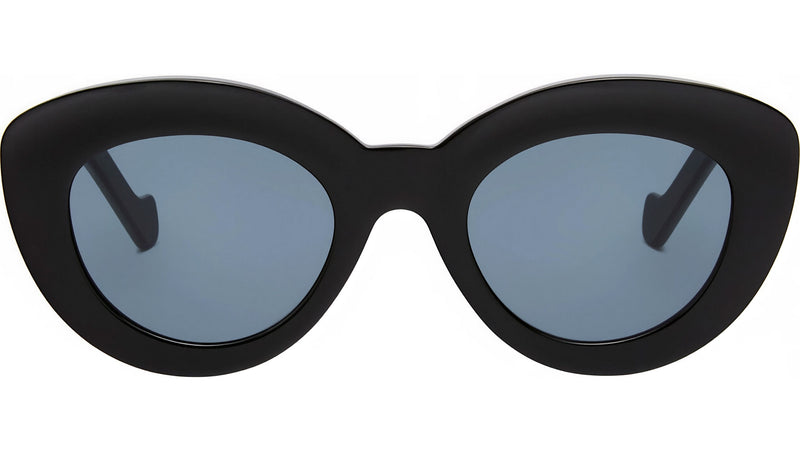 Slim Black Geometric Sunglasses