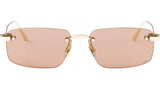 CDior S4U Light Gold Rectangular Sunglasses