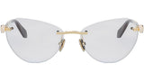 Serpenti Forever Shiny Gold Cat Eye Eyeglasses