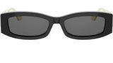 30Montaigne 14I Black Rectangular Sunglasses