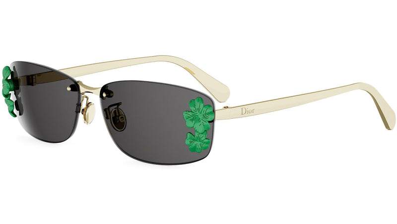 Dior Clover S1U Gold Rectangular Sunglasses