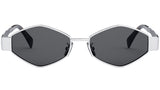 Metal Triomphe Palladium Geometric Sunglasses