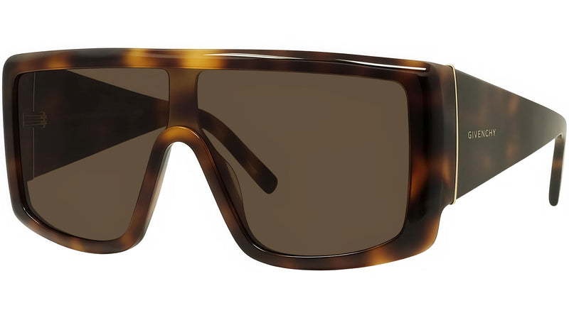 Square Havana Shield Sunglasses