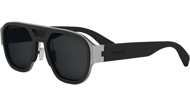 Aluminum Black Pilot Sunglasses