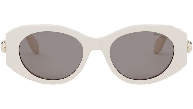 Serpenti Forever White Oval Sunglasses