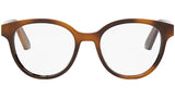 DiorMidnightO R1I Shiny Havana Round Eyeglasses