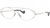 Metal Silver Oval Eyeglasses
