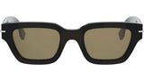 Fendi Selleria Brown Rectangular Sunglasses
