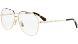 CELINE Metal Gold Pilot Eyeglasses