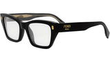 Fendi Roma Black Rectangular Eyeglasses