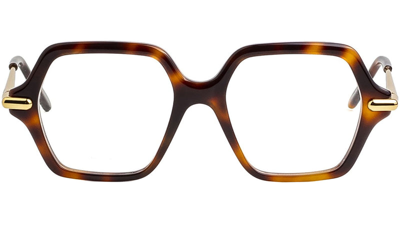 Slim Havana Geometric Sunglasses
