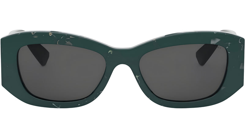 Bvlgari Roma Green Geometric Sunglasses