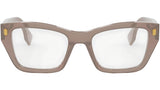 Fendi Roma Brown Rectangular Eyeglasses