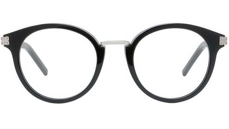 4G Bar Black Round Eyeglasses
