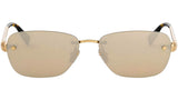 Tubogas Light Gold Oval Sunglasses