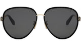 Serpenti Forever Black Pilot Sunglasses