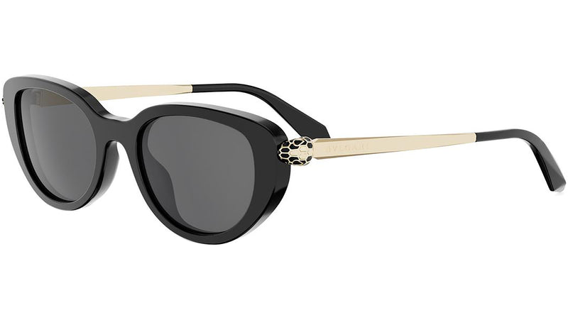 Serpenti Forever Black Oval Sunglasses