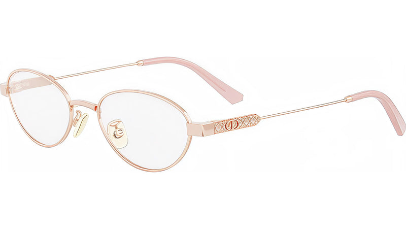 DiorCannageO R1U Rose Oval Eyeglasses
