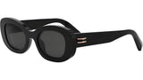 B.zero1 Shiny Black Oval Sunglasses