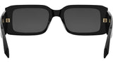 Serpenti Forever Black Rectangular Sunglasses