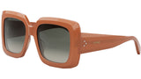 CELINE 3 Dots Milky Rust Square Sunglasses
