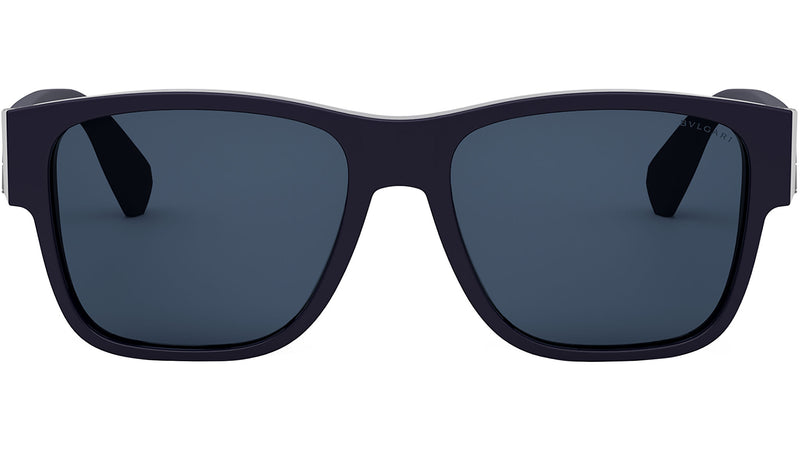 Bvlgari Aluminum Blue Geometric Sunglasses