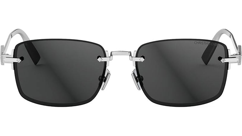 CD DiamondO 11U Shiny Silver Squared Sunglasses