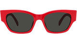 CELINE Monochroms Red Rectangular Sunglasses