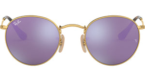 Round Flat Lenses RB3447 gold lilac